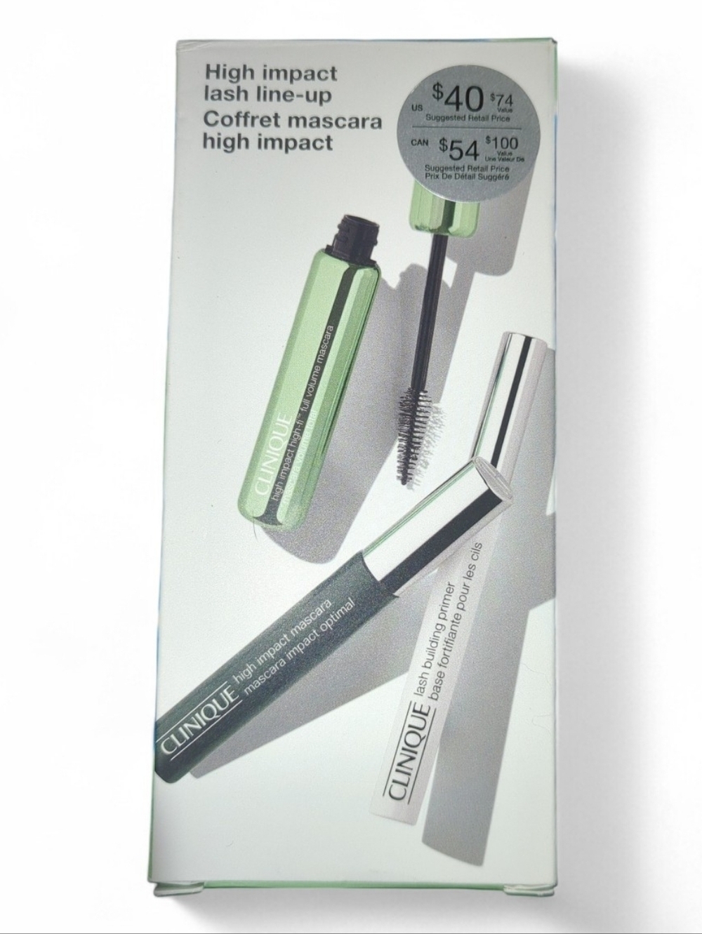 Clinique High Impact Mascara & Lash Primer Set — 3 Full Size Products NIB